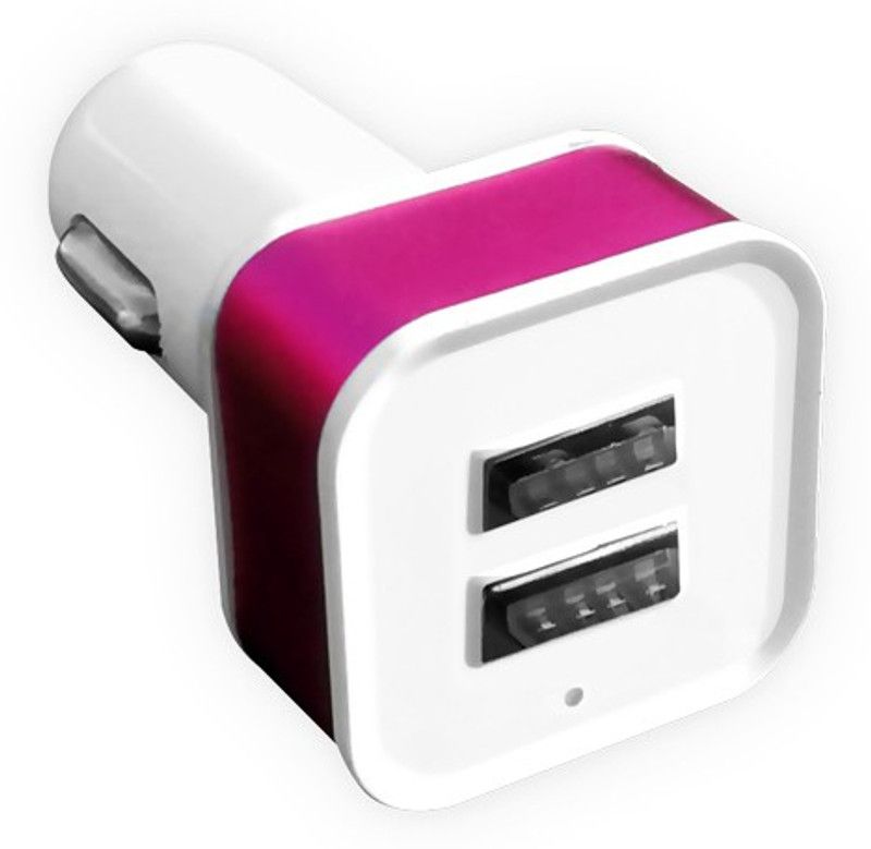 DAKRON 2.1 Amp Turbo Car Charger  (Multicolor, With USB Cable)