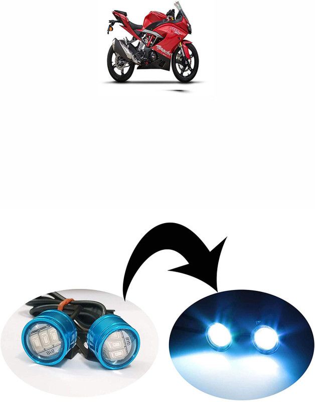 Vagary WATERPROOF BLINKING LIGHT WITH 3 MODES-304 Brake Light, Tail Light, License Plate Light, Parking Light Motorbike LED for TVS (12 V, 10 W)  (Apache RTR 300FX, Pack of 2)