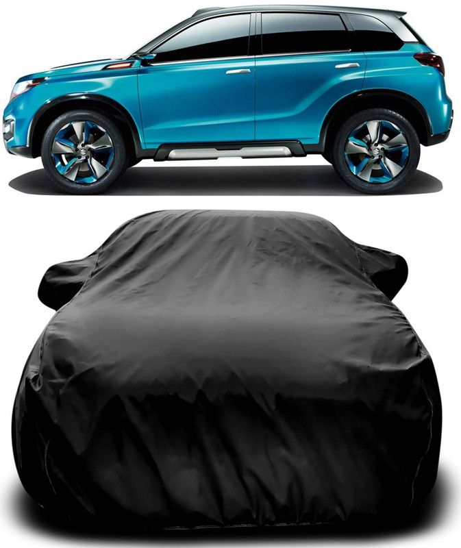 Genipap Car Cover For Maruti Suzuki Vitara Brezza Facelift (With Mirror Pockets)  (Black)