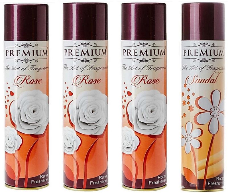 PREMIUM ROSE, SANDAL Spray  (4 x 216 ml)