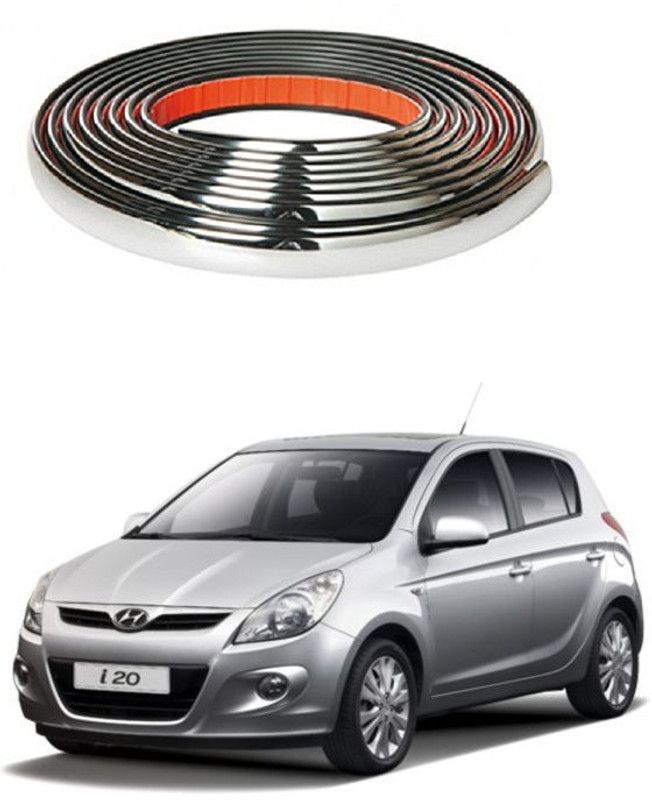 PRTEK Side Window Stylish Chrome Strip Beading Styling Chrome Strip Roll 0073 Car Beading Roll For Window  (5 m)