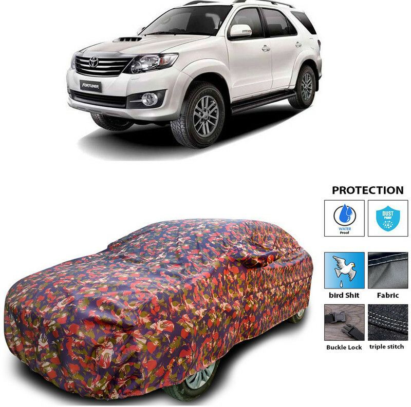 Ascension Car Cover For Toyota Fortuner Old (With Mirror Pockets)  (Multicolor)