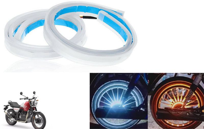 SHOP4U Waterproof 60 CM Flexible Ultra-Fine LED Daytime Running Light Scram 411 Interior Light, License Plate Light, Dash Light, Tail Light Motorbike LED for Royal Enfield (12 V, 12 W)  (All Royal Enfield Models, Pack of 2)