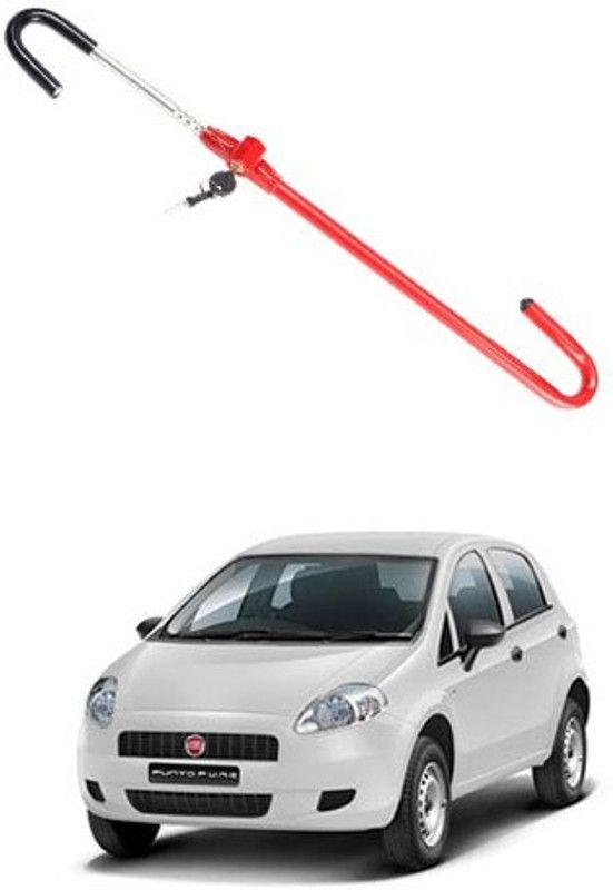 AYW Anti-Theft Heavy Duty Car Steering Lock Vehicles Safety Lock For punto Gear Lock  (Stainless Steel)