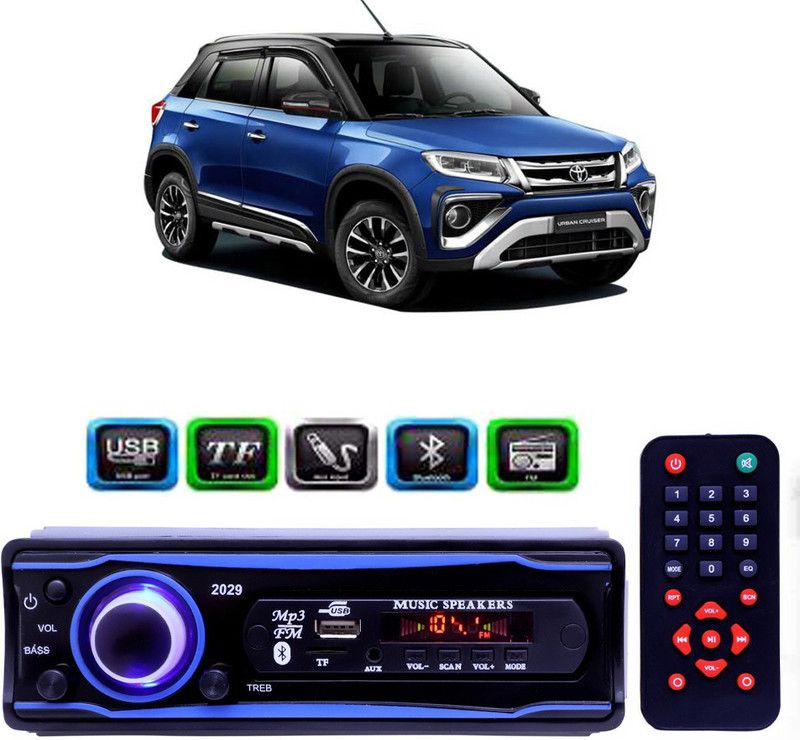 Genipap STEREO-999 BLUETOOTH/USB/SD/AUX/FM/MP3 (BLUE & Black)-597 Car Stereo  (Single Din)