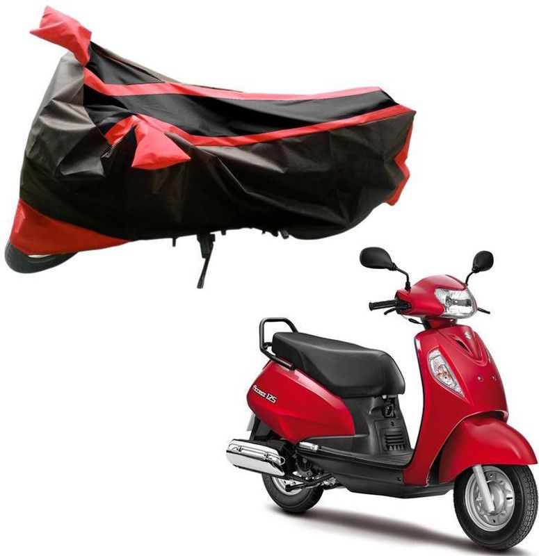 Purpleheart Two Wheeler Cover for Suzuki  (Access, Black, Red)