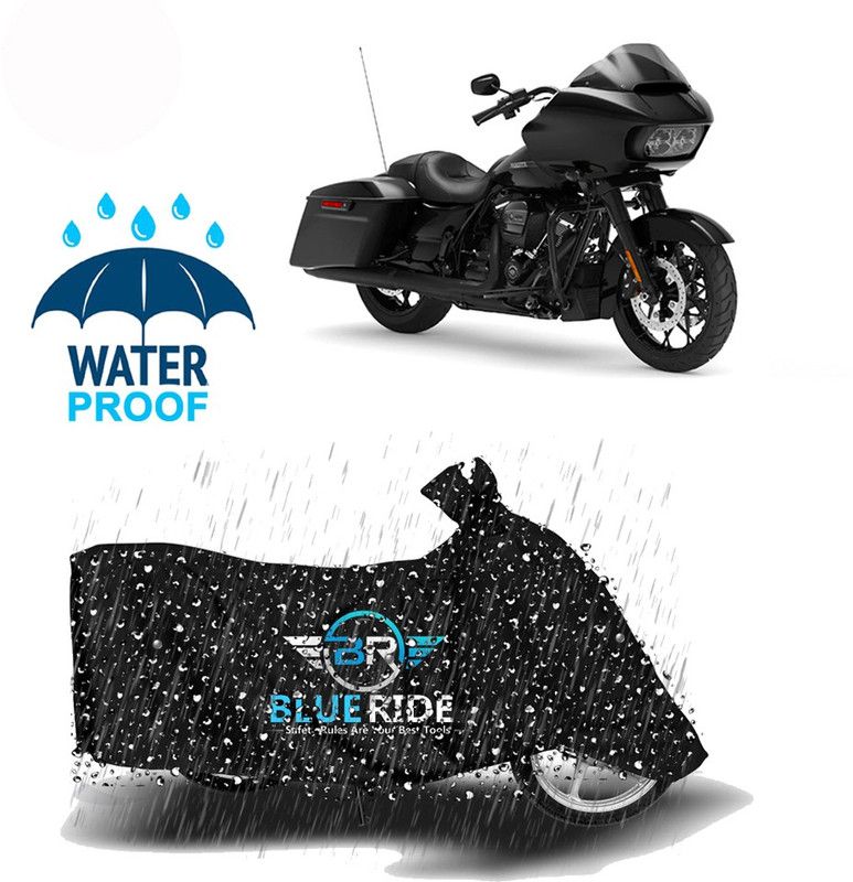 BLUERIDE Two Wheeler Cover for Okinawa  (Ridge Plus, Black)