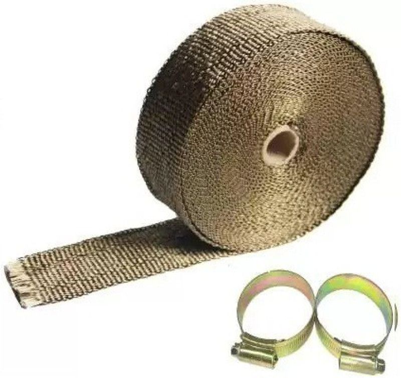 Znee Smart Brown Silencer Wrap Bike Exhaust Wrap Heat Shield Bike Exhaust Heat Shield