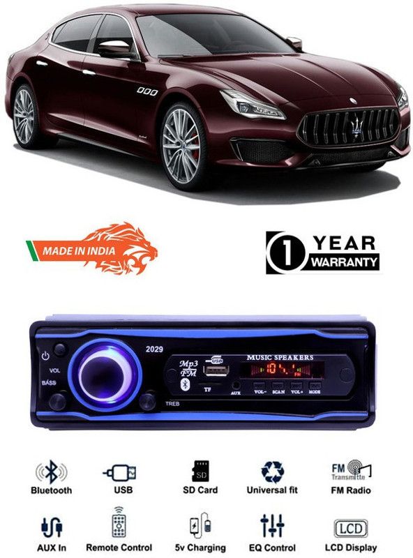 Bluedrum Blue 2029 USB/AUX/SD/BLUETOOTH/FM/MP3 BOOM MASTER STANDARD- B-D360 Car Stereo  (Single Din)