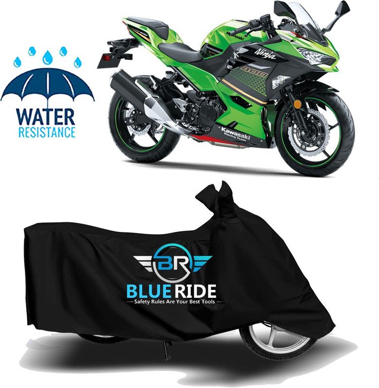 BLUERIDE Two Wheeler Cover for Kawasaki  (Ninja 400, Black)