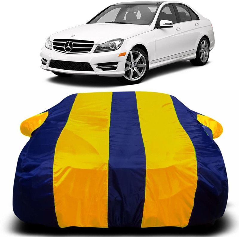 Ascension Car Cover For Mercedes Benz C250 (With Mirror Pockets)  (Yellow, Blue)