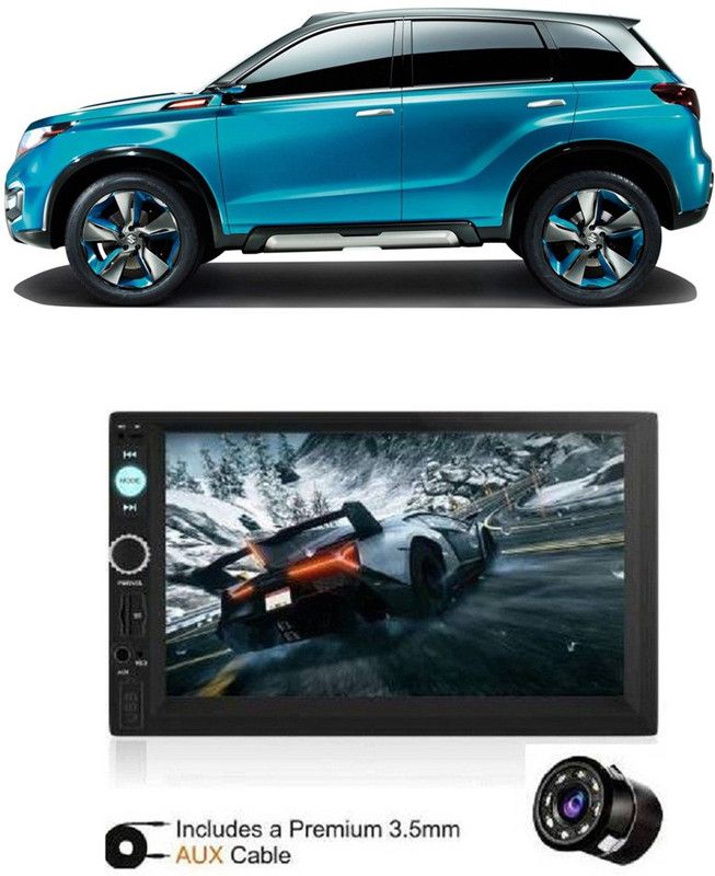 Dvis 7Inch HD DoubleDin TouchScreen with Rear View Camera Support With Camera D-1152 Car Stereo  (Double Din)