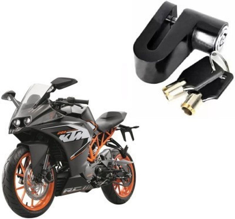 Giinix Heavy Steel Disc Break Security Lock Disc Lock For KTM RC 200 Disc Lock  (Black)
