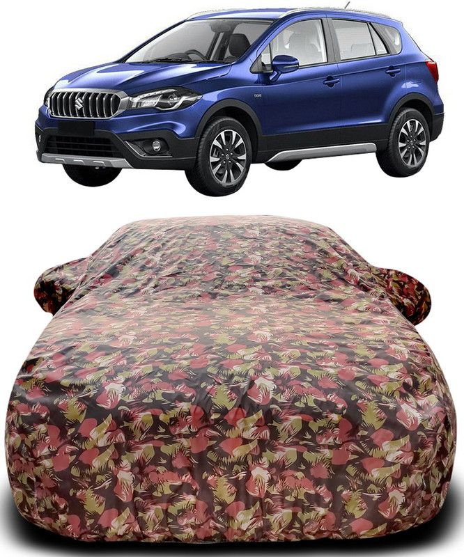 AutoBurn Car Cover For Maruti Suzuki S-Cross (With Mirror Pockets)  (Multicolor)