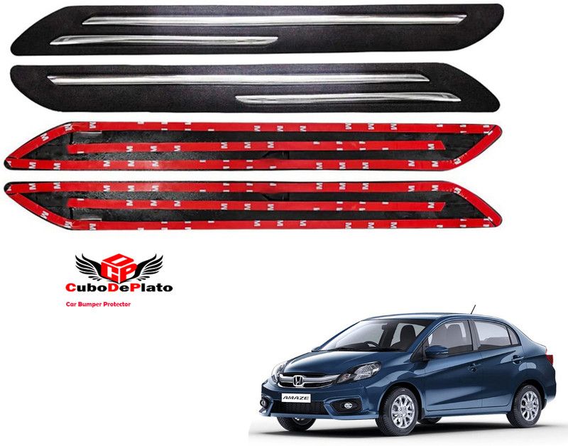 CuboDePlato Rubber Car Bumper Guard  (Black, Pack of 4, Honda, Amaze)