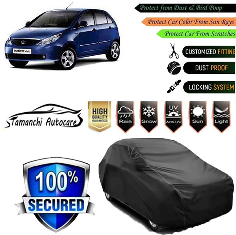 Tamanchi Autocare Car Cover For Tata Vista  (Black)