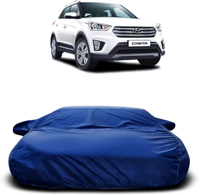 Ascension Car Cover For Hyundai Creta 2020 (With Mirror Pockets)  (Blue)