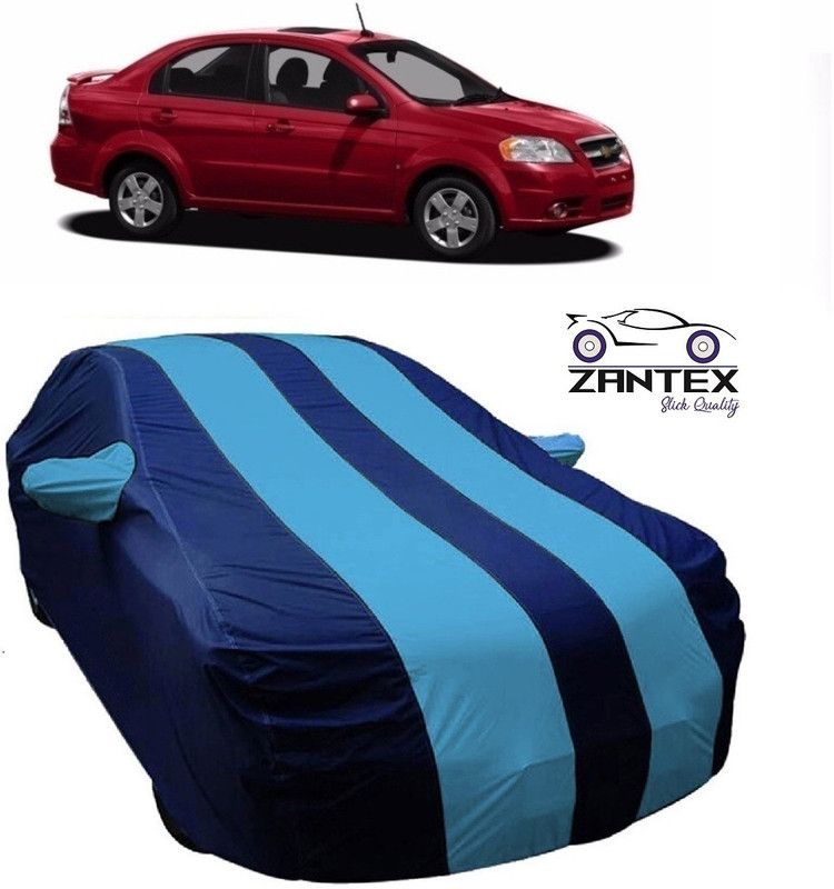 ZANTEX Car Cover For Chevrolet Aveo (With Mirror Pockets)  (Blue)
