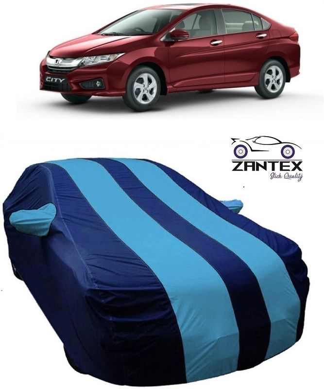 ZANTEX Car Cover For Honda City i-Vtec (With Mirror Pockets)  (Blue)