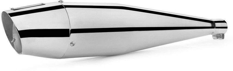 Dhe Best Dolphin Full Chrome Glasswool/Filter Exhaust Silencer Royal Enfield Electra Delux Royal Enfield Electra Delux Full Exhaust System  (Mild Steel)