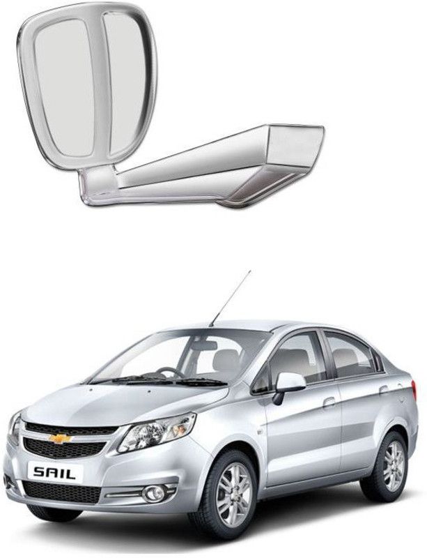 PRTEK Manual Remote Rear View Mirror For Chevrolet Sail  (Center)