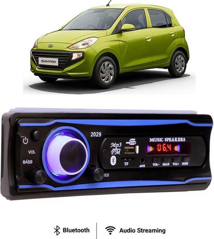 Purpleheart Blue Stereo-999 BLUETOOTH/USB/SD/AUX/FM/MP3 (BLUE & Black)P-195 Car Stereo  (Single Din)