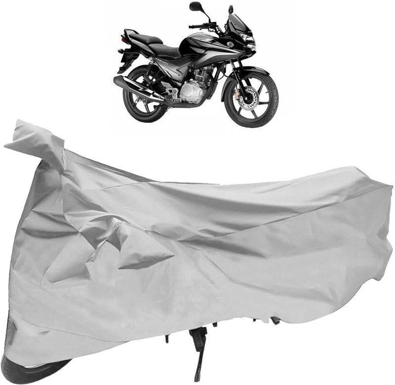 SHOOLIN Two Wheeler Cover for Honda  (CBF Stunner, Silver)