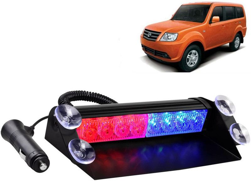 Selifaur 354 - 8 LED High Intensity Windshield Emergency Strobe Lights || Vehicles Interior Roof Hazard Warning LED Flash Light (Blue&Red)for Sumo Grand Car Flashlight Holder
