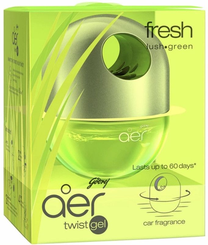 Godrej Aer Twist Fresh Lush Green Air Freshener for Car Diffuser  (45 g)