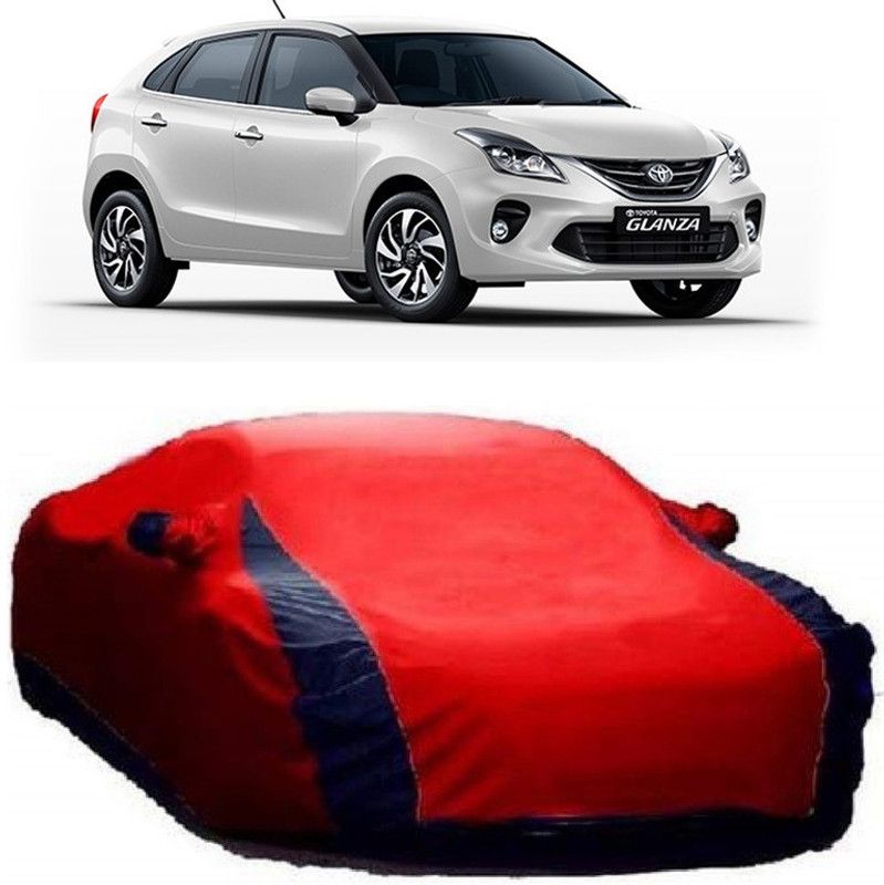 Ascension Car Cover For Toyota Glanza (With Mirror Pockets)  (Red, Blue)