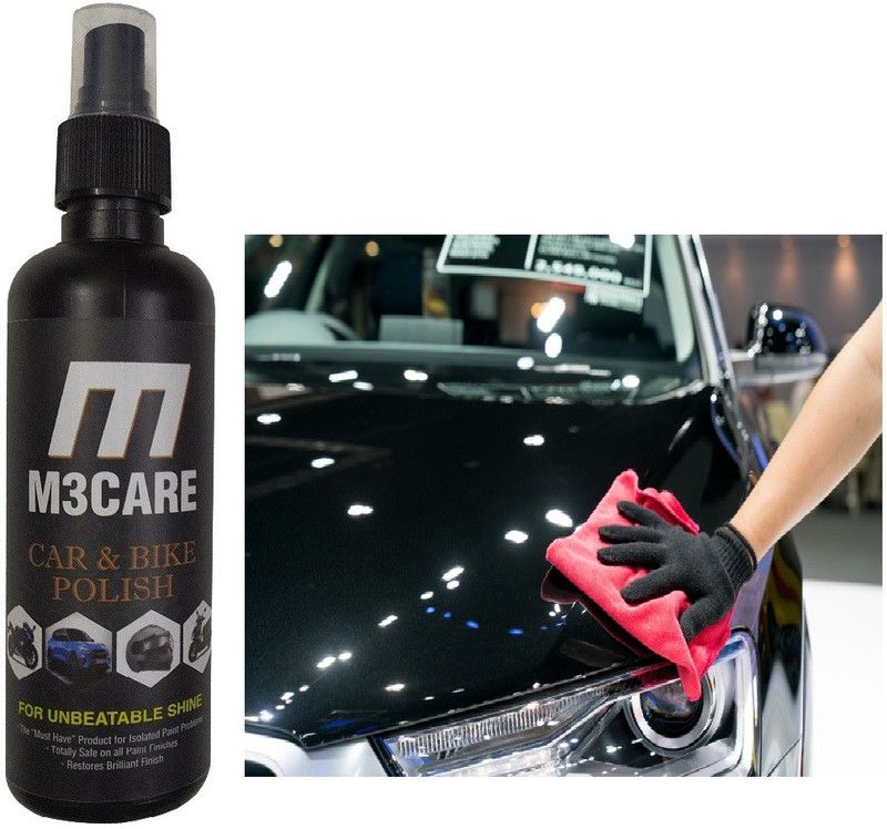 M3CARE Liquid Car Polish for Leather, Chrome Accent, Exterior, Metal Parts, Headlight, Bumper, Dashboard  (200 ml, Pack of 1)
