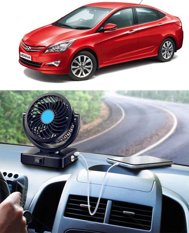 Amulite Car Fan With USB Charging 360 Degree Rotatable Fan-A-207 Car Interior Fan  (12 V)