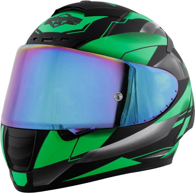 Steelbird SA-2 Aeronautics Metallic Glossy Motorbike Helmet  (FL.Green)