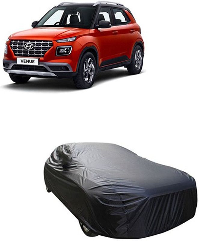 Kuchipudi Car Cover For Hyundai Venue (Without Mirror Pockets)  (Blue, For 2005, 2006, 2007, 2008, 2009, 2010, 2011, 2012, 2013, 2014, 2015, 2016, 2017, 2018, 2019, NA Models)