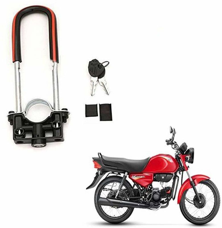 AS TRADERS U-Type Bike Anti Theft Front Shocker Lock Wheel Lock for HF Dawn Wheel Lock  (Black)
