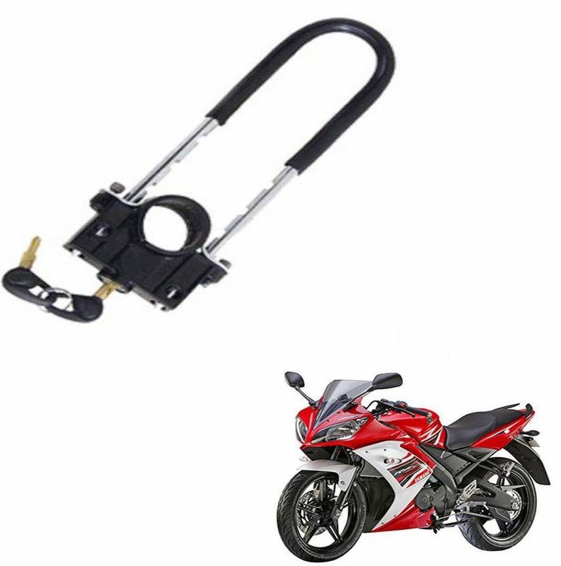 AS TRADERS U-Type Bike Anti Theft Front Shocker Lock Wheel Lock for YZF R15 S Wheel Lock  (Black)