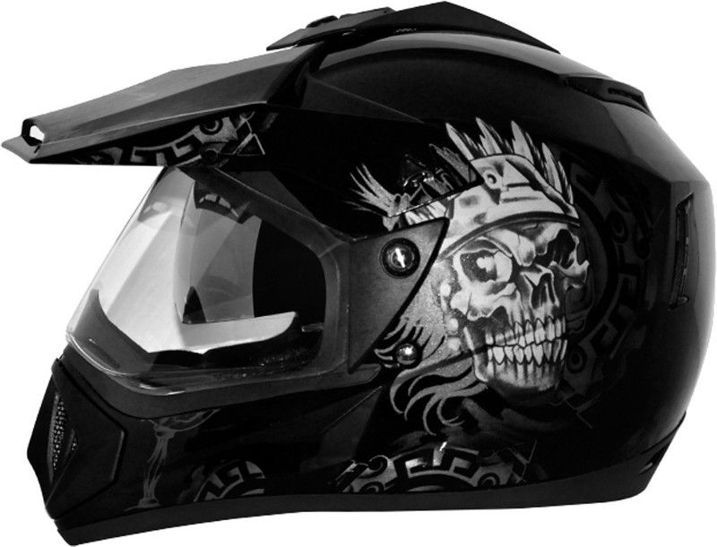 VEGA Off Road Ranger Motorsports Helmet  (Silver, Black)