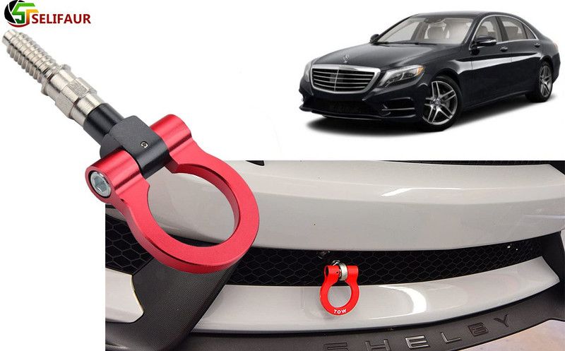 Selifaur R3H263 Full Aluminum Racing Multicolor Tow Towing Folding Hook Vehicle Trailer Ring S500 Front and Rear Mount Towing Hook