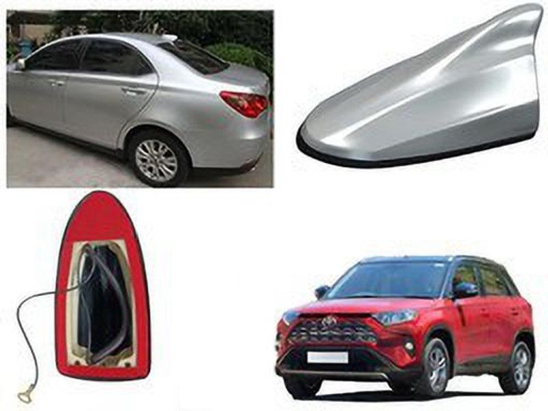 EXCHANGE CARTRENDING Antena-Slvr-Toyota Qualis Shark Fin Roof top Signal Receiver AM/FM Antenna for Toyota Yaris Whip Vehicle Antenna