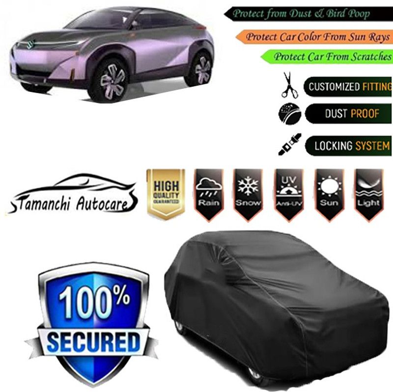 Tamanchi Autocare Car Cover For Maruti Universal For Car  (Black)