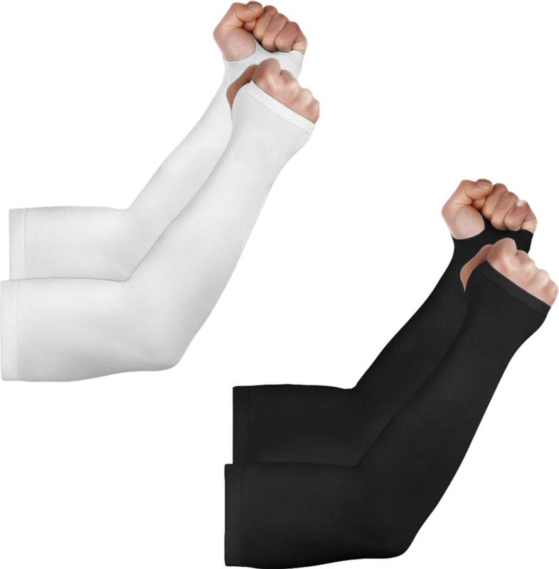 K2B BE YOUR BEST VERSION Nylon Arm Sleeve For Men & Women  (Free, White)