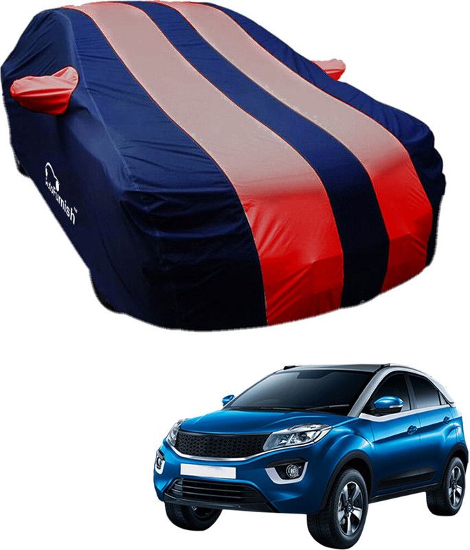 AutoFurnish Car Cover For Tata Nexon (With Mirror Pockets)  (Blue, Red)