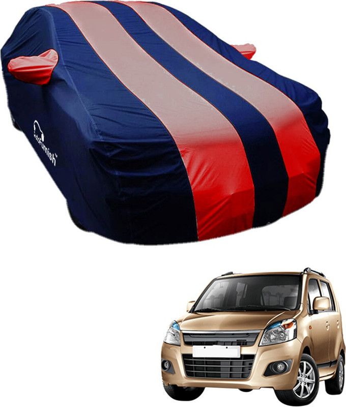 AutoFurnish Car Cover For Maruti Suzuki WagonR (With Mirror Pockets)  (Blue, Red, For 2019 Models)