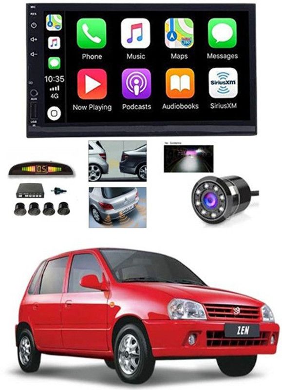 RKPSP 7 INCH Full Double Din Car Screen Stereo Media Player Audio Video Touch Screen Stereo Full HD with MP3/MP4/MP5/USB/FM Player/WiFi/Bluetooth & Mirror Link with Back Rear Camera & Black Sensor For Zen Old Car Stereo  (Double Din)