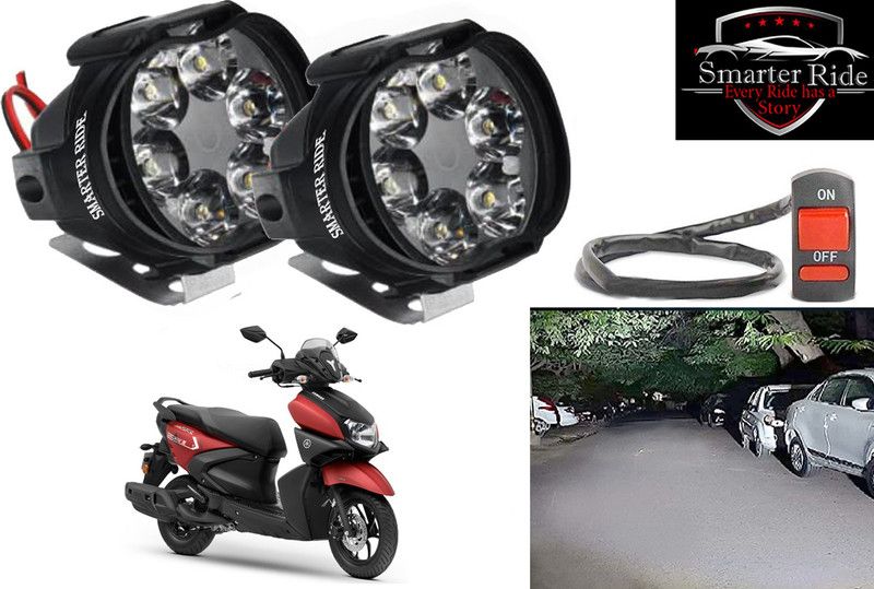 SMARTER RIDE Waterproof 6 LED Shilon Fog Light with on/off Switch for Yamaha RayZR 125 Headlight Motorbike LED for Yamaha (12 V, 10 W)  (SZ-R, Pack of 3)