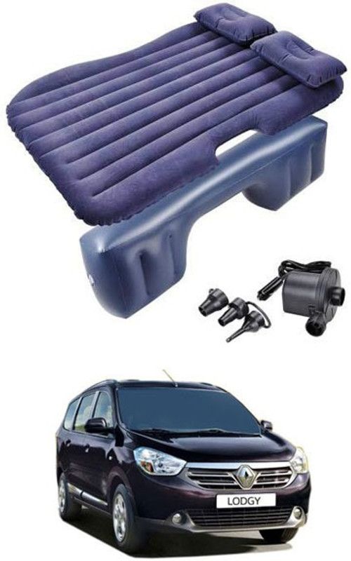 RKPSP Blue Inflatable Car Bed/Two Pillows/Air Pump/Repair Kit For Lodgy Car Inflatable Bed Car Inflatable Bed  (Lodgy)