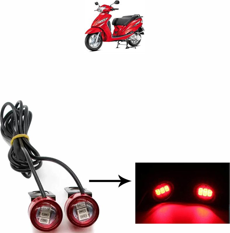 Vagary WATERPROOF BLINKING LIGHT WITH 3 MODES-217 Brake Light, Tail Light, License Plate Light, Parking Light Motorbike LED for TVS (12 V, 10 W)  (Wego, Pack of 2)