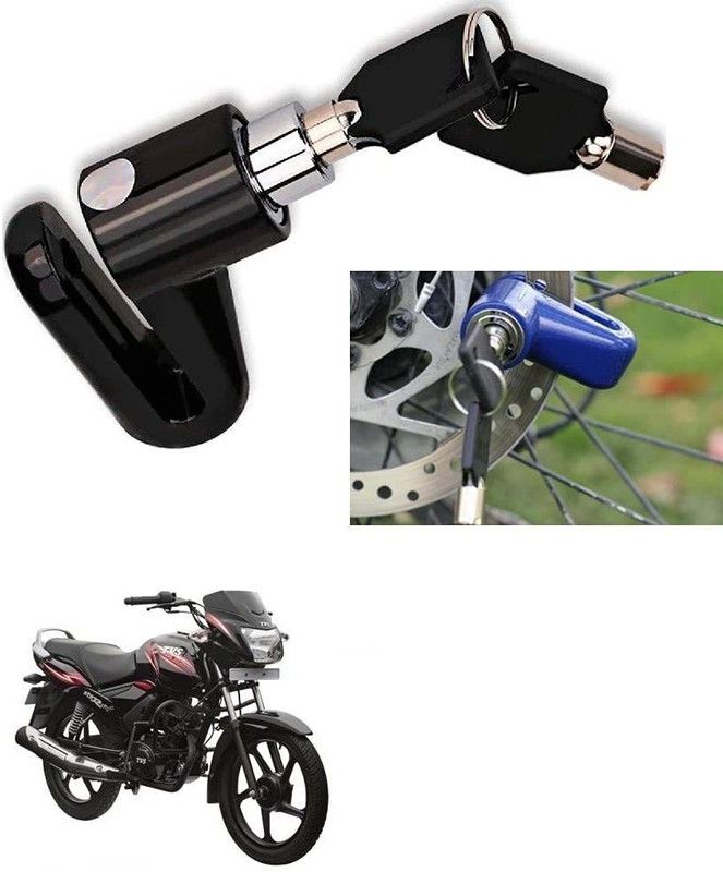 AS TRADERS Motorcycle Disc Brake Lock/Disk Lock Security for TVS Star City Motorcycle Disc Brake Lock/Disk Lock Security for TVS Star City Disc Lock  (Black)