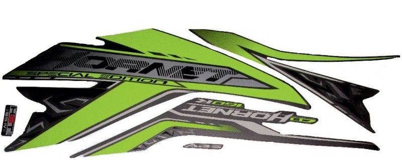 HRBull Sticker & Decal for Bike  (Green, Black)