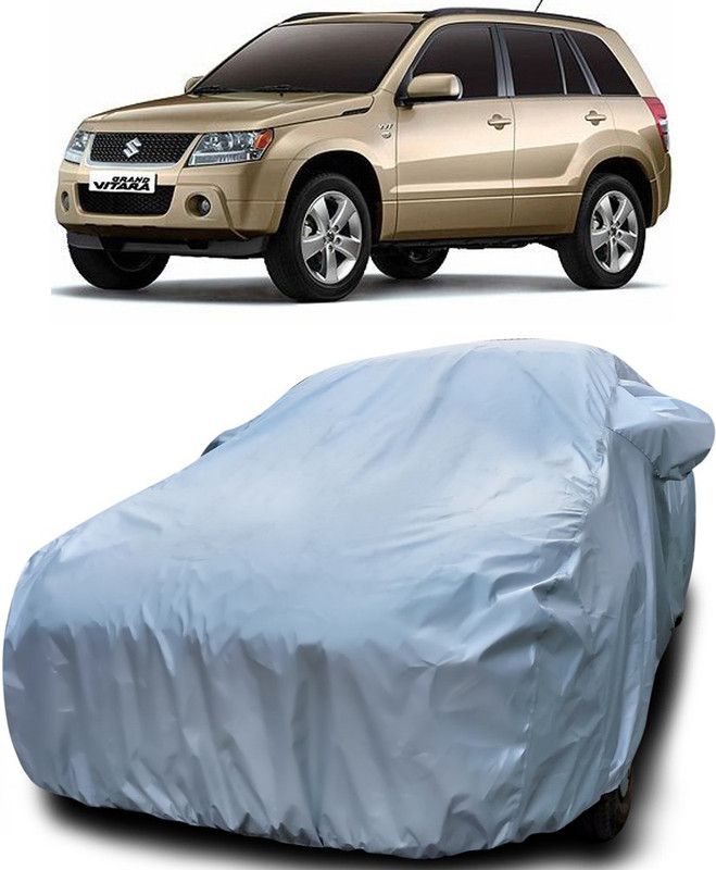 MoTRoX Car Cover For Maruti Suzuki Grand Vitara (With Mirror Pockets)  (Silver)